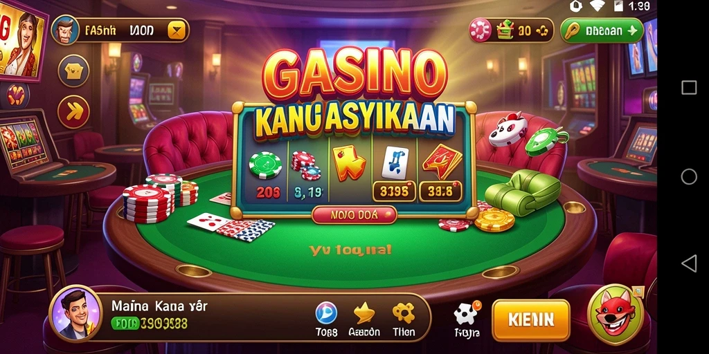 Tangkapan layar menampilkan gameplay Kasino yang mengasyikkan dan penuh warna.