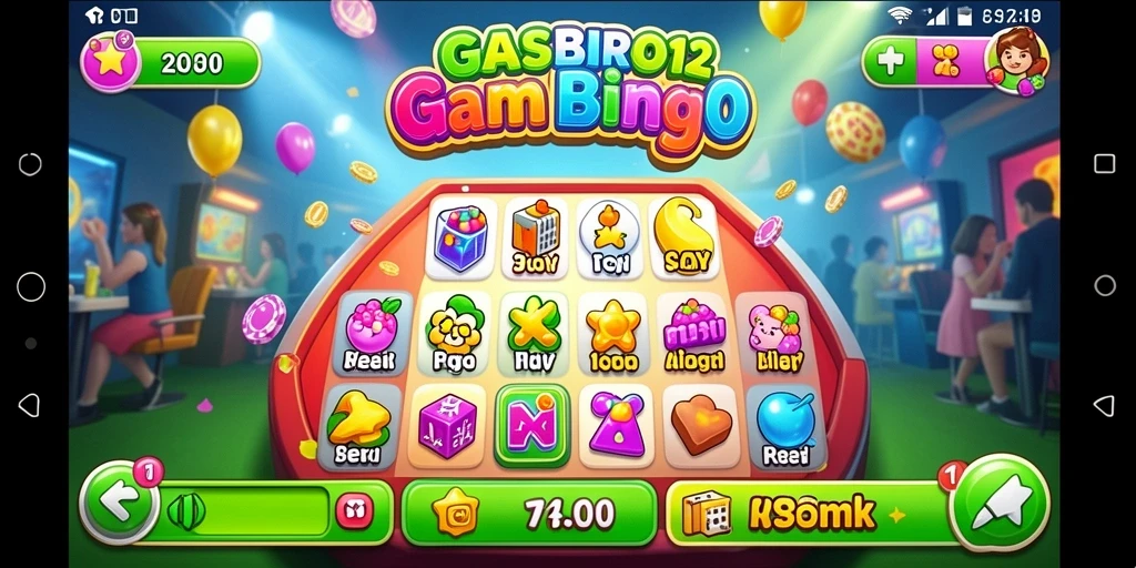 Tampilan gameplay seru dalam game Bingo MASBRO12.