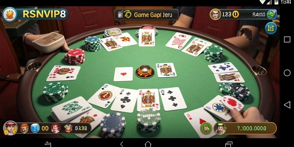 Screenshot utama RSNVIP8 menampilkan gameplay menarik Gaple yang seru.